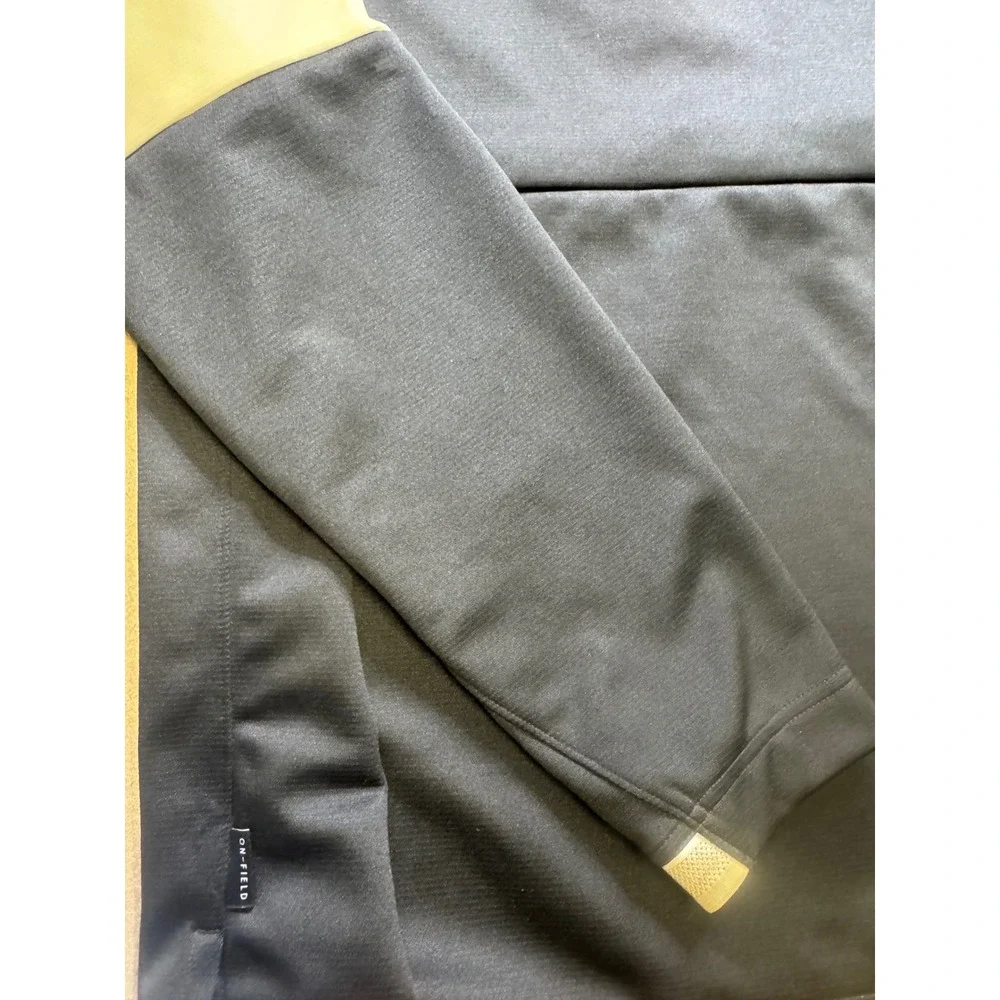 Nike Men's NFL New Orleans Saints Dri-FIT Quarter Zip‎ Pullover Black Gold L $89